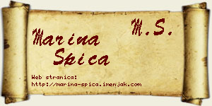Marina Špica vizit kartica